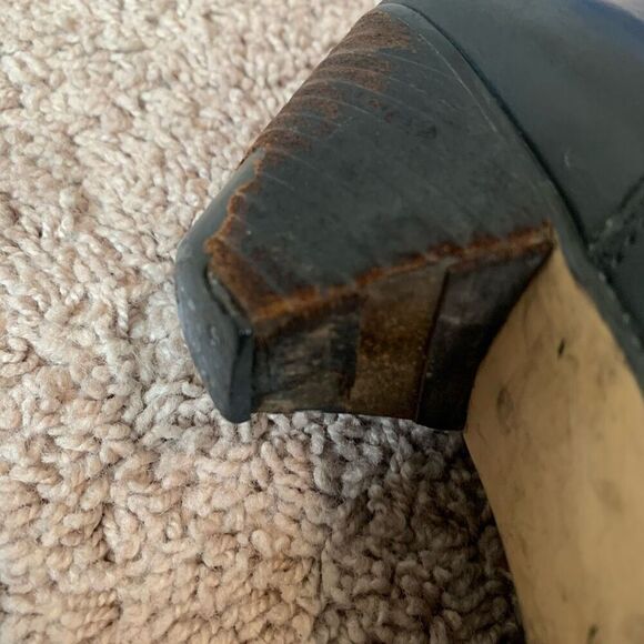 Vintage Black Cowboy Western Boots Fringe Retro 80s 10 - Picture 6 of 10